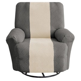 Lavishcover Lazy Boy Recliner Cover Stretch Recliner Slipcover Couch Cover Chair Cover 3pcs - 1Seater(3pcs), Dark Gray+Yellow
