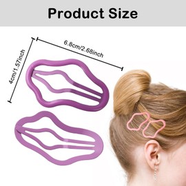 HLTOO 20PCS Cloud Shape Hair Clips, 2.68 Inch Non-slip Metal Hair Barrettes, Colorful Cute Hairpins, for Women and Girls Hair Styling Accessories