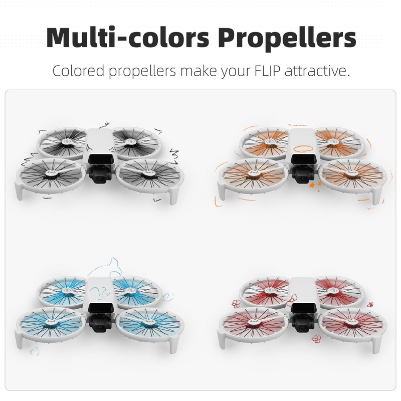 YUULNMOP 8PCS Propellers Blades for for DJI Flip,Quick Release Wing