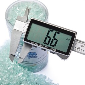 TWINKLING High Luster Crushed Glass Glitter, Broken Glass, Fire Glass Gems Chips for Fire Pit, DIY Resin Art, Epoxy Crafts, Geode Painting, Aquarium Decoration, 6-9mm(370g/13oz.) (Aqua)