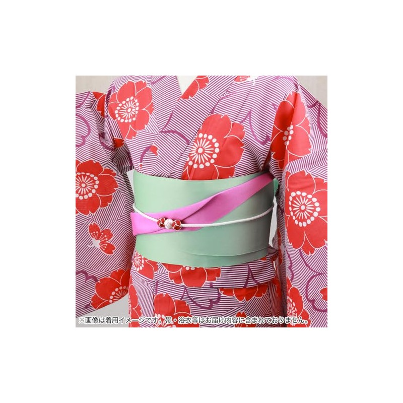 Sarasa Obi Decoration for Yukata with Odamaki, white