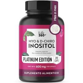 LIFE 360+ Myo y D-Chiro Inositol Platinum Edition | Ratio 40:1 | 280 cápsulas | 2400 Miligramos por Porción | Ingredientes Naturales | 70 Porciones