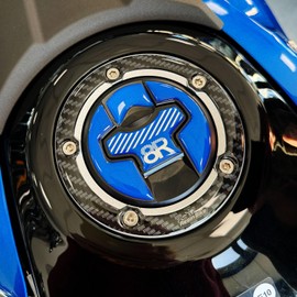 Resin Bike Motorcycle 3D Stickers Compatible with Suzuki GSX 8R 2024 Blue. Bike Tank Cap Protection from Impact and Scratches. Sticker 3D Resin Gadget Moto