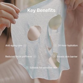 Dr.Althea Aqua Blue Hydration Mask | Reduce Facial Puffiness with Tannins | Sheet Mask for Long-Lasting Hydration | Vegan Korean Skincare (Pack of 4)