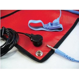ESD Service Kit - 24" x 26" Anti-Static Mat with Ground Cord, Adjustable Wrist Strap by EX ELECTRONIX EXPRESS