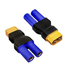 Yowoo 4pcs Male XT60 to Female EC5 Connector Adapter No Wires for RC LiPo Battery (Male XT60 to Female EC5)