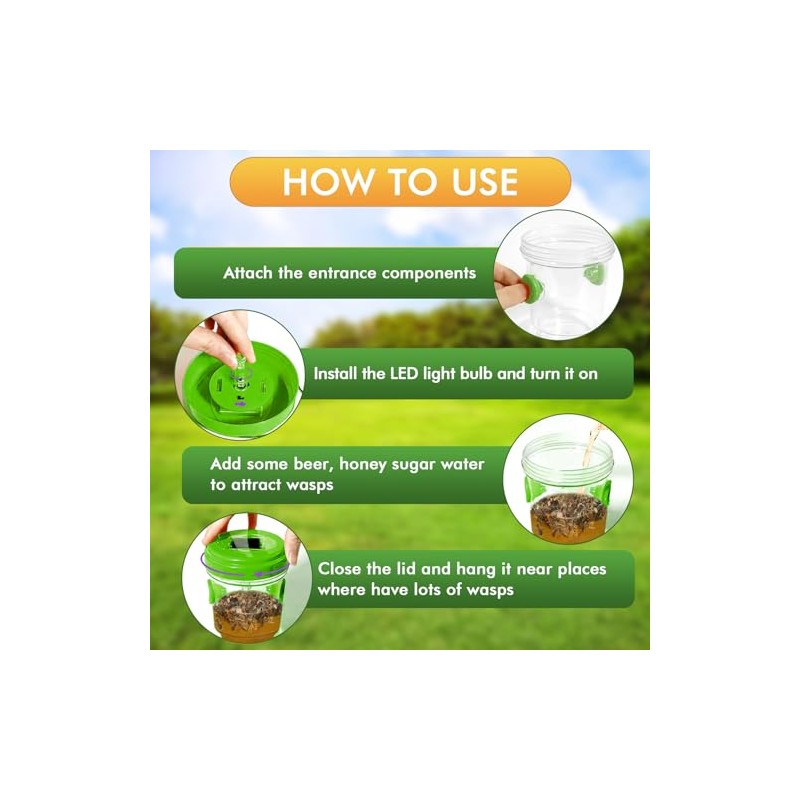 Wasp Traps for Hunting Wasps, Bees, Hornets, Insects, Yellow Jacket