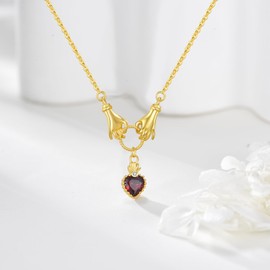 AXOMY Sacred Heart Of Jesus Necklace 925 Sterling Silver Sacred Heart Necklace Love Of God Catholic Jewelry Gifts for Women