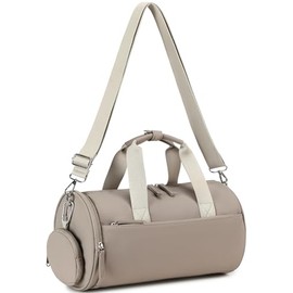 Mini Gym Bag for Women Girls Cute Small Duffle Bag with Multifunctional Pockets Workout Sport Bags for Dance,Fitness,Yoga, Grey-Purple, 12 Inch, Sport