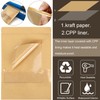 Blisstime 50 Pack Kraft Paper Stand Up Pouch Bags, Resealable