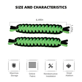 RT-TCZ - Correas limitadoras de puerta de 550 libras limitadoras de fuerza para Jeep Wrangler CJ YJ TJ JK JKU JL, paquete de 2 unidades (negro/verde)