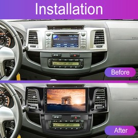 Camecho Android 12 Car Stereo Radio GPS Navi Carplay For Toyota Fortuner Hilux 2005-2014