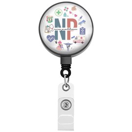 BEKECH NP Nurse Practitioner Badge Reel NP Nurse Graduation Gift NP Appreciation Retractable ID Badge Holder Future NP Gift (NP Nurse Practitioner)
