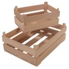 Set of 2 Wooden Decorative Extra Small Crates | Tiny