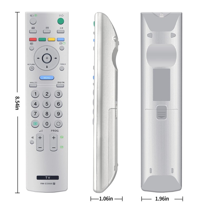 TCNOUMT Replacement RM-ED008 Remote Control for Sony Bravia LCD LED