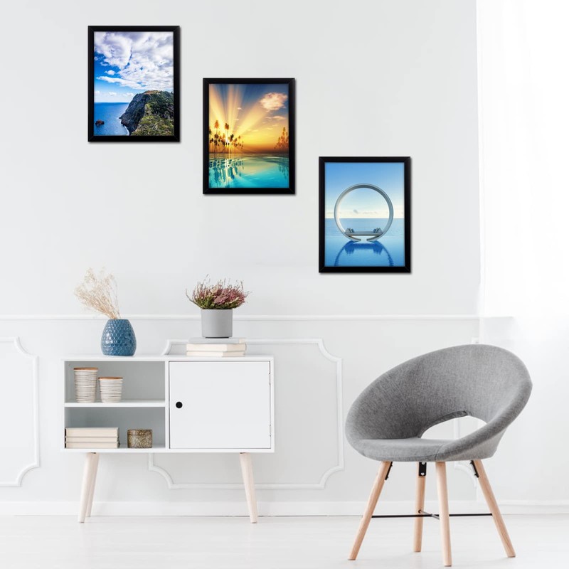 MENNTHUI 10x12 Black Picture Frame, Wall Mounting Horizontally or Vertically,