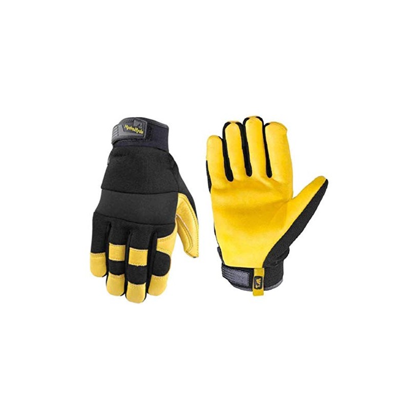 WELLS LAMONT HydraHyde Water Resistant Leather Work Gloves Size UK
