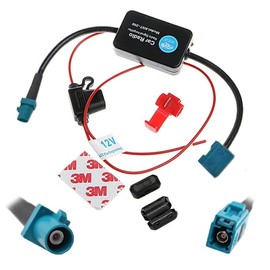 A24S Car Radio Antenna Amplifier with FAKRA Plug - Car Antenna Signal Amplifier for AM/FM Radio