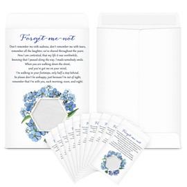 Humyoun 100 Pcs Forget Me Not Seed Mini Envelopes with Clear Window Resealable Seed Organizer Storage Bag Funeral Celebration of Life Packets for Funerals Loss of Loved One