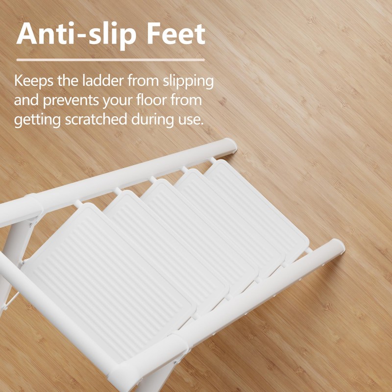 GameGem 5 Step Ladder for 10 Feet High Ceiling, Folding