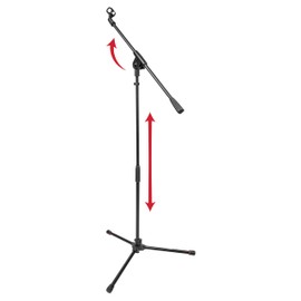Gator Frameworks Lightweight Tripod Mic Stand with Single Section Boom, (GFW-MIC-1500)