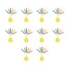 300Pcs Fishing Rubber Bobber Beads Stopper, 6 in 1 Float
