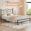 VECELO Metal Full Size Headboard, Heavy Duty Curved Headboard Only