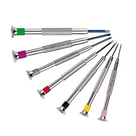 Watchmaker Screwdriver Set - With 7 Colour Coded Precision Screwdrivers - In Handy Pocket - C335982