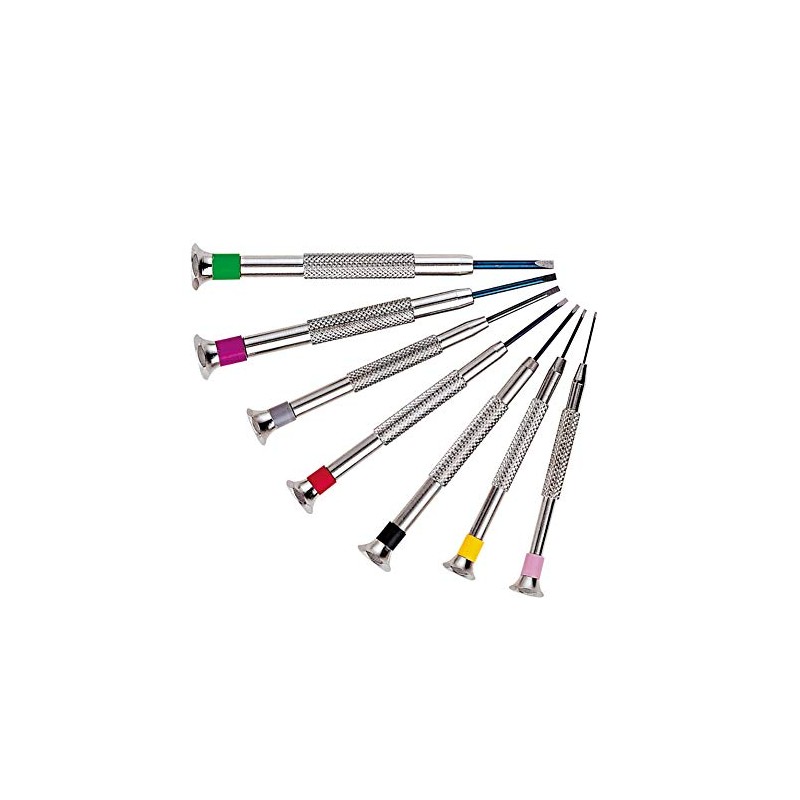 Watchmaker Screwdriver Set - With 7 Colour Coded Precision Screwdrivers