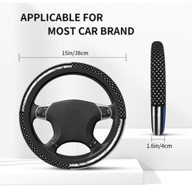 Thin Blue Line Flag Steering Wheel Cover - Retro America Thin Blue Line Flag Steering Wheel Car Accessories Universal 15 Inch Steering Wheel Cover Women Men Neoprene Anti Slip Wheel Cover