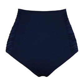 Septangle - Bragas de bikini de talle alto, estilo vintage, para mujer, Azul marino, 8