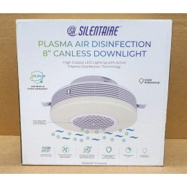 SILENTAIRE 8" CANLESS CCT 5 COLOR LED DWN LIGHT AND PLASMA AIR H1N1 DISINFECTION
