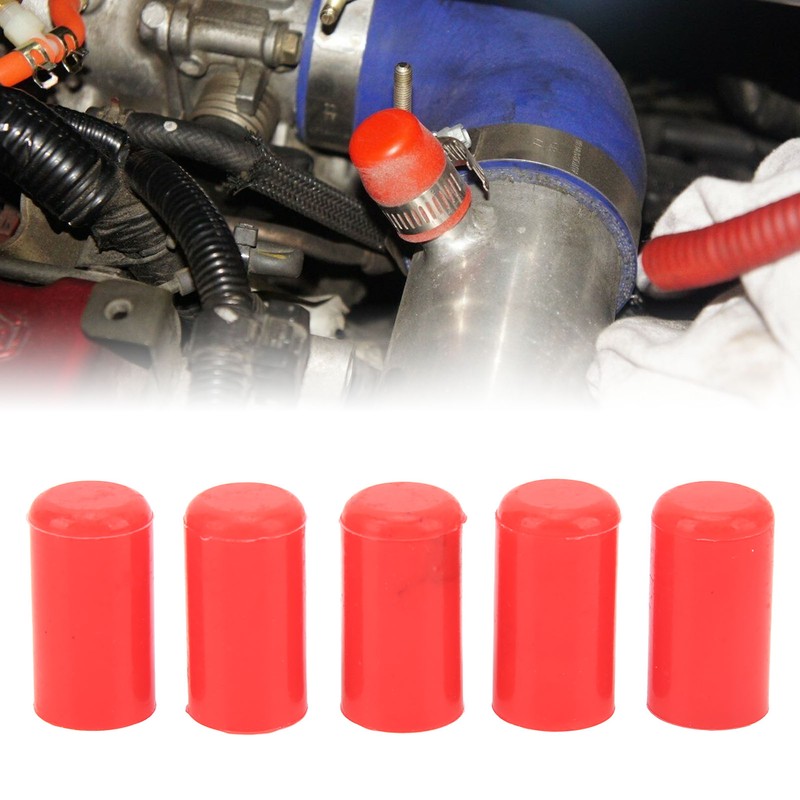 10 Pcs 10mm Automotive Vacuum Hose Cap Silicone Waterproof Ozone