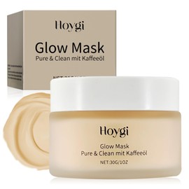 Glow Mask 30 g, Organic Firming Night Care Mask with Coffee Oil Against Wrinkles, Brightening Booster, Moisturising, Reduces Visible Pores and Redness, for All Skin Types
