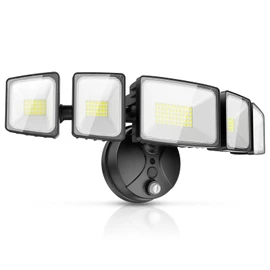 Onforu 120W 12000LM Dusk to Dawn Outdoor Lighting,5 Heads Flood Lights Outdoor,6500K Super Bright Outdoor Lighting,IP66 Waterproof Hardwired LED Security Lights for Garage,Yard,Outside