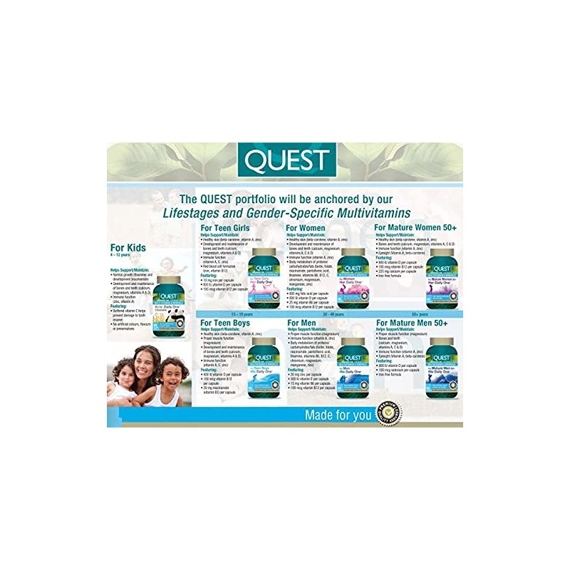 QUEST Quest? His Daily One? for Teen Boys (90 Capsules)