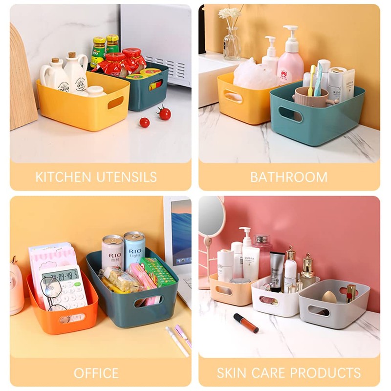 Yngffb Set of 3 Small Plastic Storage Baskets, Office Home