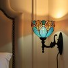 HWDFEI Tiffany Sconce Lamp Stained Glass Wall Lamp,8X10.5X11 Inch Plug