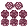 uxcell Crochet Doilies, 8Pcs 4" Cotton Woven Fabric Coasters, Lace