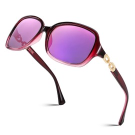 FEISEDY Vintage Square Polarized Sunglasses for Women UV400 Travel Driving Fashion Arcuate Sunglasses B2526