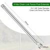 Hicarer 9 Pcs Chain Link Fence Post Extender 25 Inch