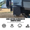 2PCS RV Bumper End Caps, 4-Inch Square Aluminum Camper Ventilated