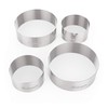 Bakerpan Stainless Steel Round Cookie Cutter Set, Circle Cookie Cutters,