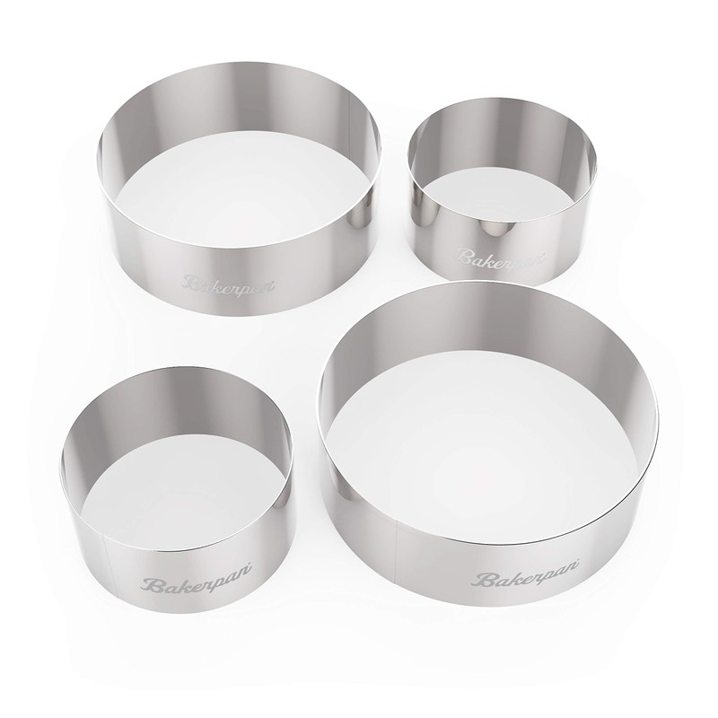 Bakerpan Stainless Steel Round Cookie Cutter Set, Circle Cookie Cutters,