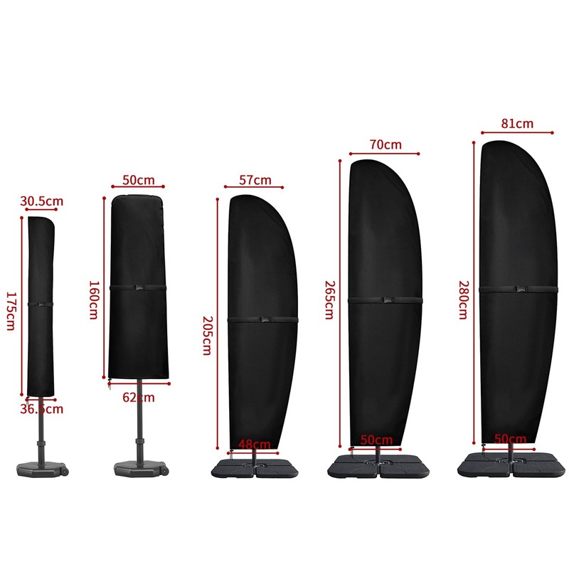 Dokon Parasol/Umbrella Protective Cover With Rod, Large, Waterproof, Windproof, UV-Resistant,