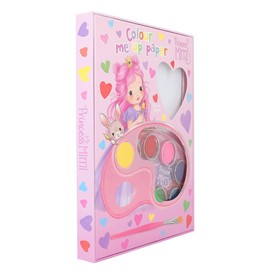 Depesche 12126 Princess Mimi Colour Me Up Paper, Watercolour Paper with 10 Colouring Designs, Includes Brush and Watercolours