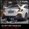 For 2017-2021 Honda Civic FK4 FK7 MU Style Rear Bumper