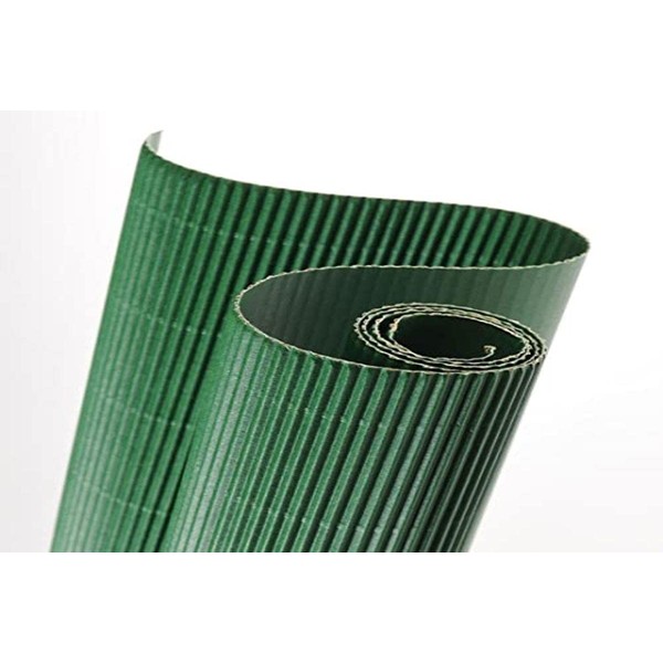 Canson 992617 Corrugated Paper Roll, 0.5m x 0.7m, Bottle Green, Pack of 10, 200992617