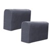 GRIRIW 2pcs Removable Washable Sofa Armrest Covers Couch Arm Protectors