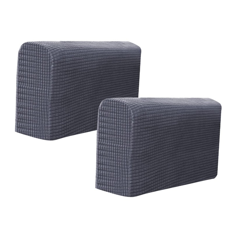GRIRIW 2pcs Removable Washable Sofa Armrest Covers Couch Arm Protectors